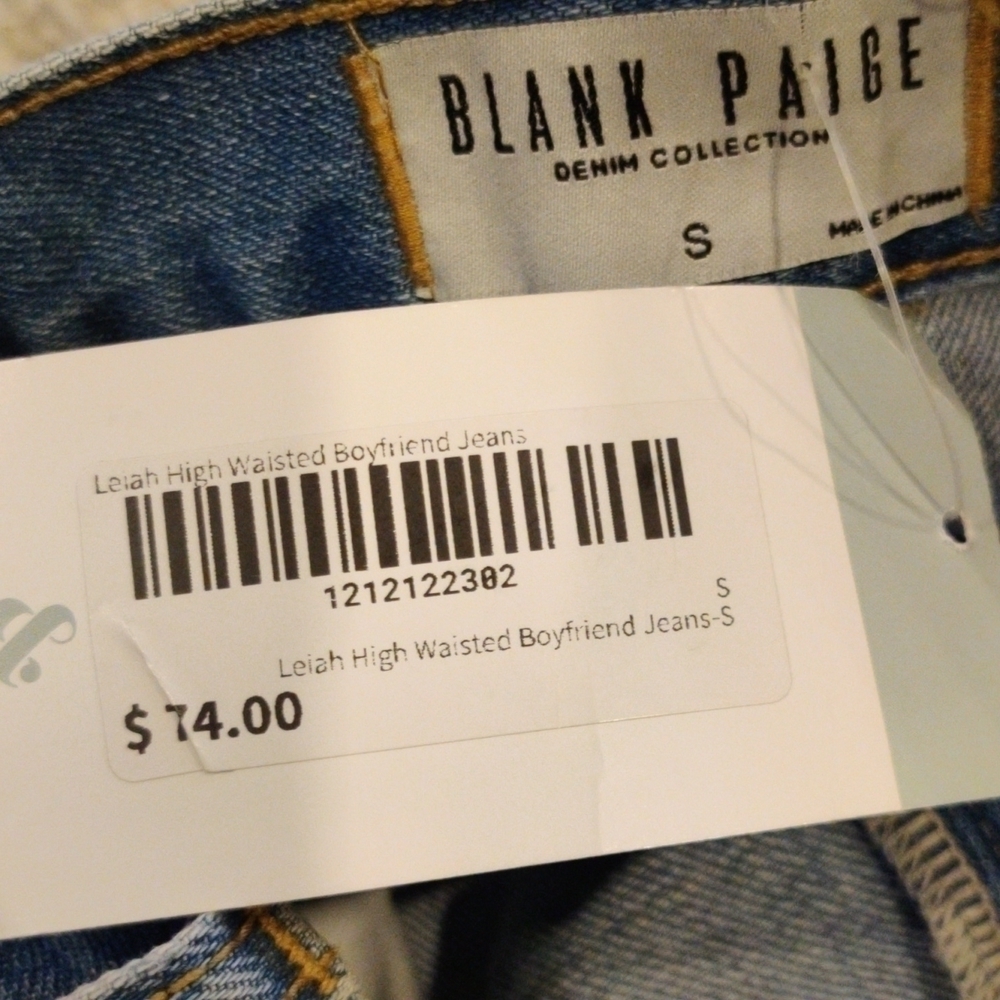 Blank Paige Jeans NWT boyfriend style S - Picture 7 of 7